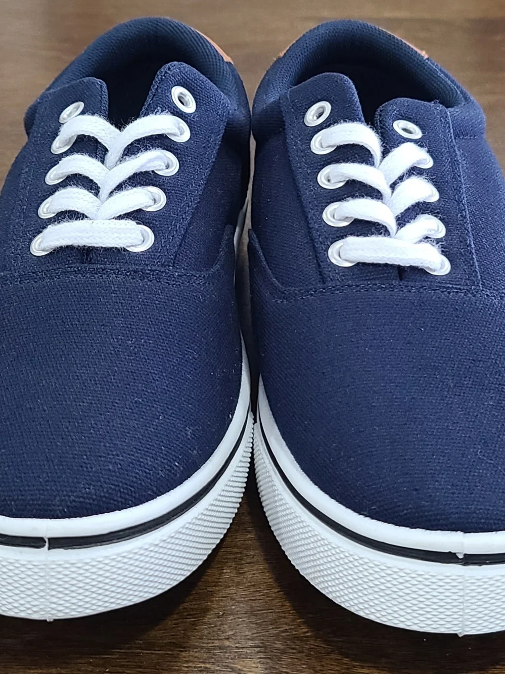 Lands' End Navy Canvas Low-Top Sneakers - Classic Casual Men's